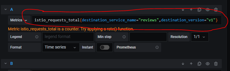 Grafana example metric